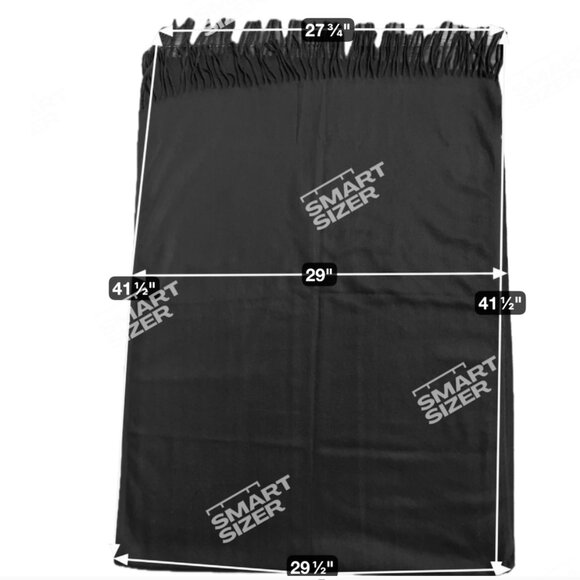 Very Black Cashmere Feel Pashmina Shawl Wrap 58x41 Soft Large Scarf Gift NWOT - Picture 4 of 4